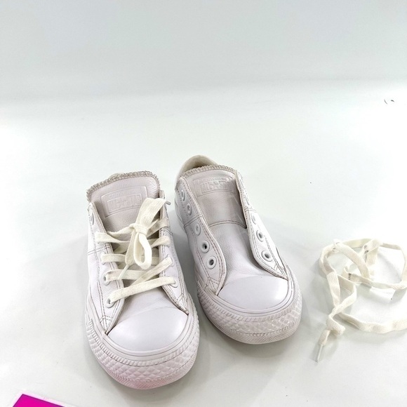 Converse Womens Chuck Taylor All Star Leather Mono Trainer | White size 6 - Picture 8 of 12